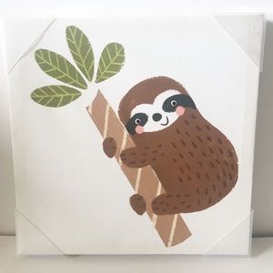 Sloth Canvas Print 14" x 14"/NWOT